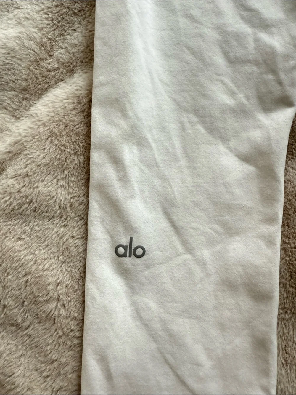 NWT ALO Yoga High-Waist Airbrush Legging Ivory Size S